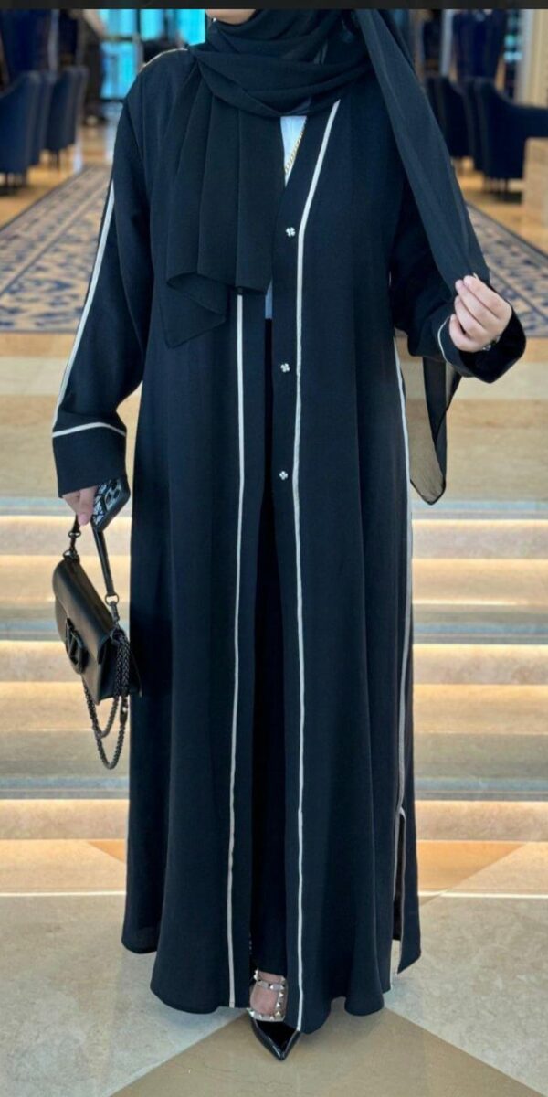 Abaya avec pantalon et châle 3 pièces