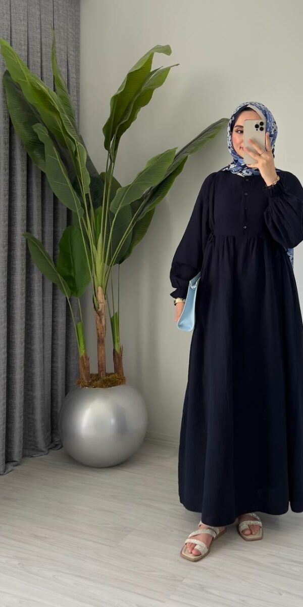Robe Mousseline - Bleu marine