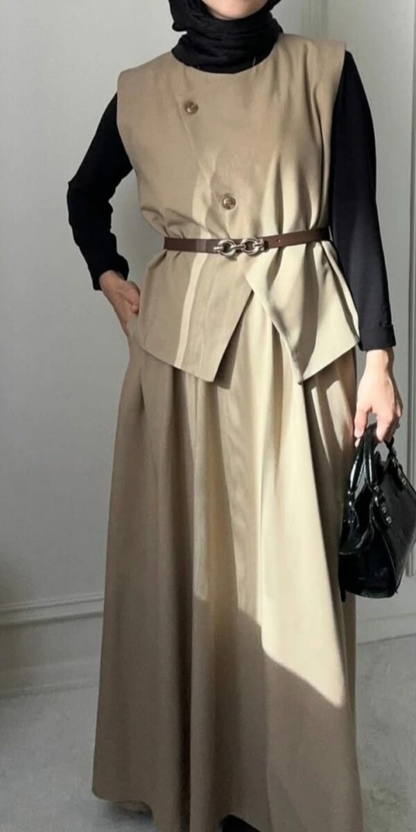 Ensemble avec jupe - Beige