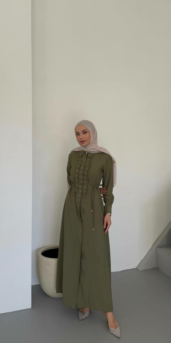 Robe perlé - Verte