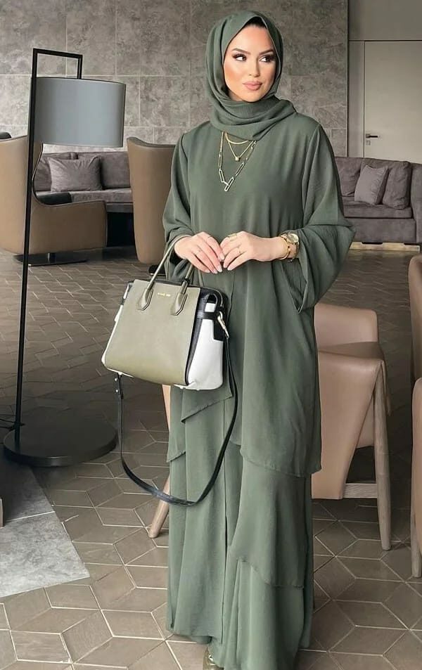Ensemble deux pièces avec pantalon - Verte