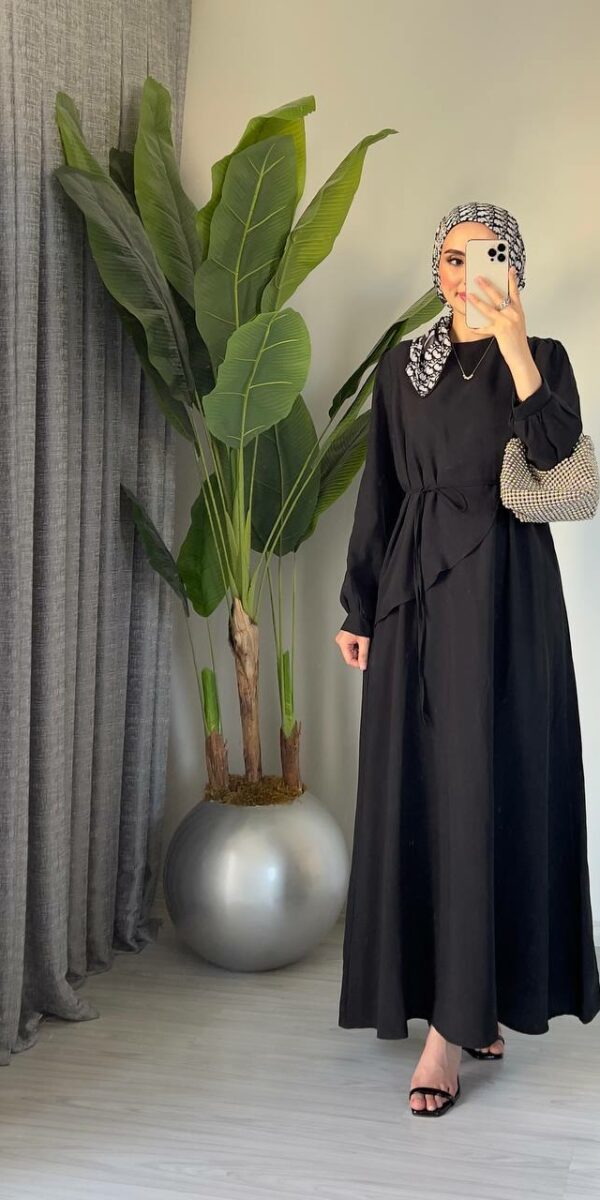 Robe en tissu sensuel - Noir