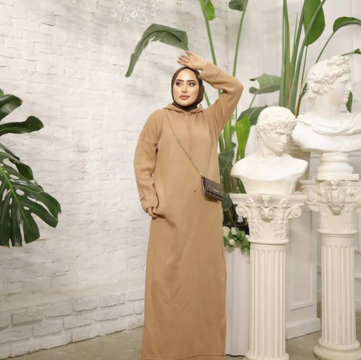 Robe tricot beige - Taille unique – Image 2
