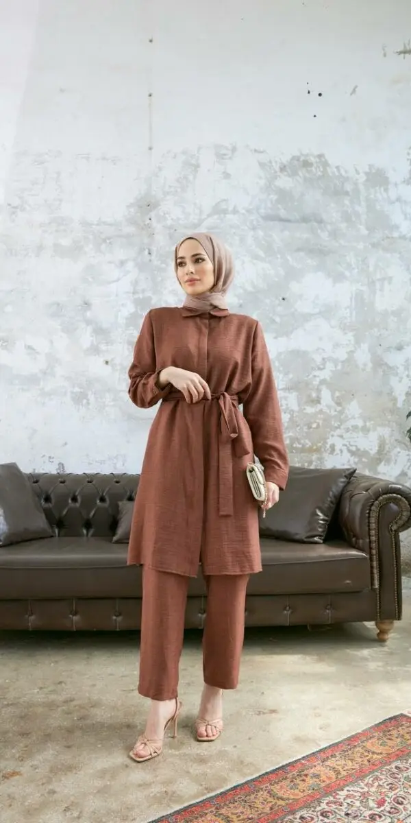 Ensemble avec pantalon - brique