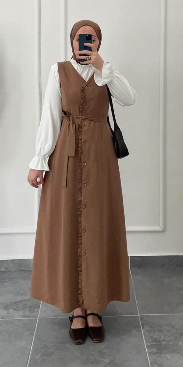 Robe avec chemise - Beige