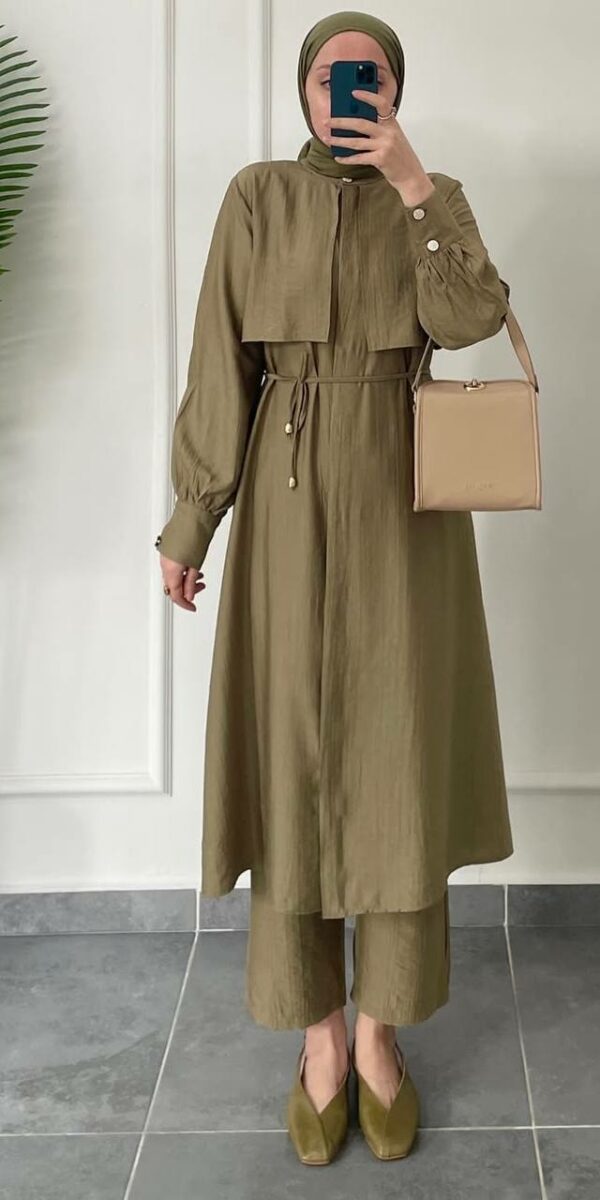 Ensemble avec pantalon - vert olive