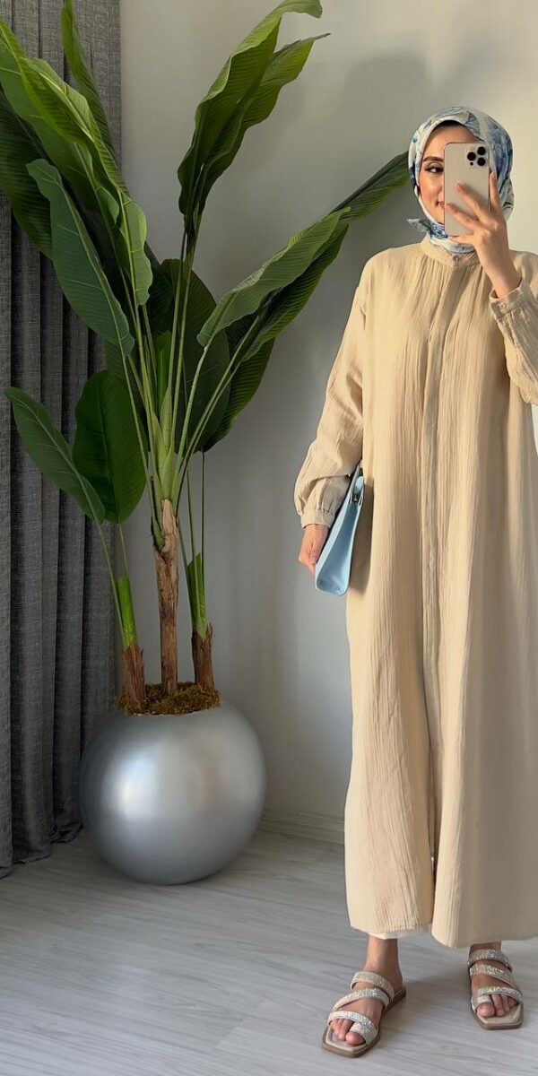 Robe Tunique Mousseline - Beige