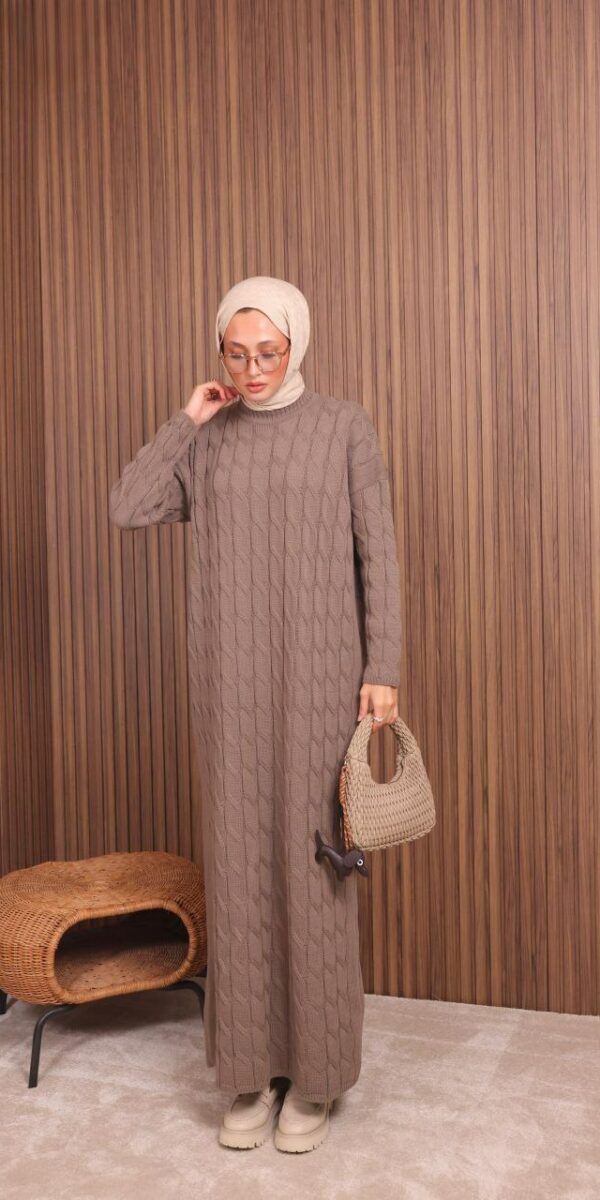 Robe En Maille -Taupe