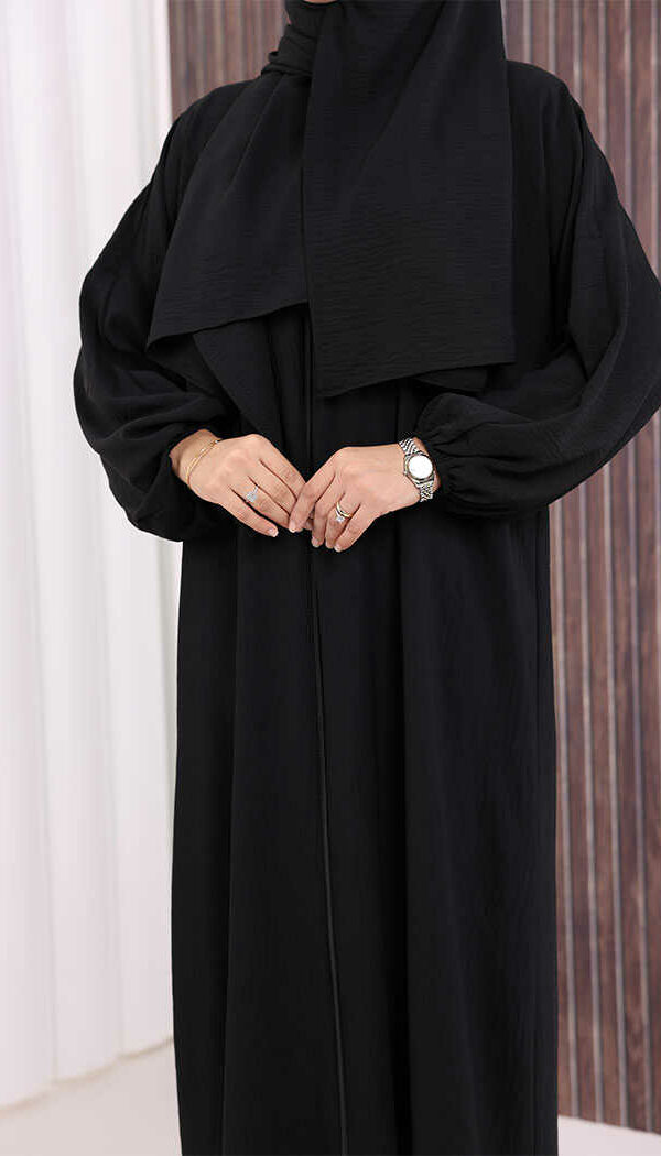 Robe de prière avec châle intégré noir